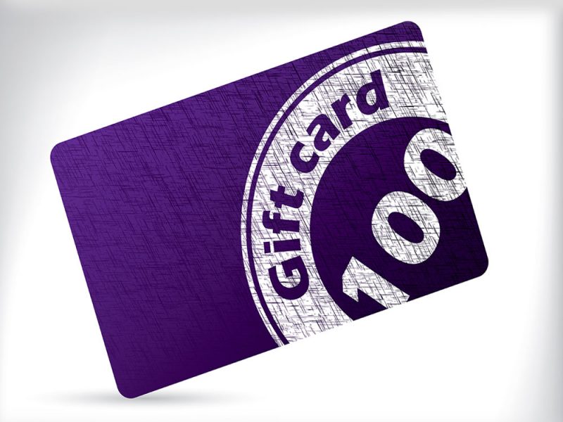 a gift card that a consumer uses to purchase goods
