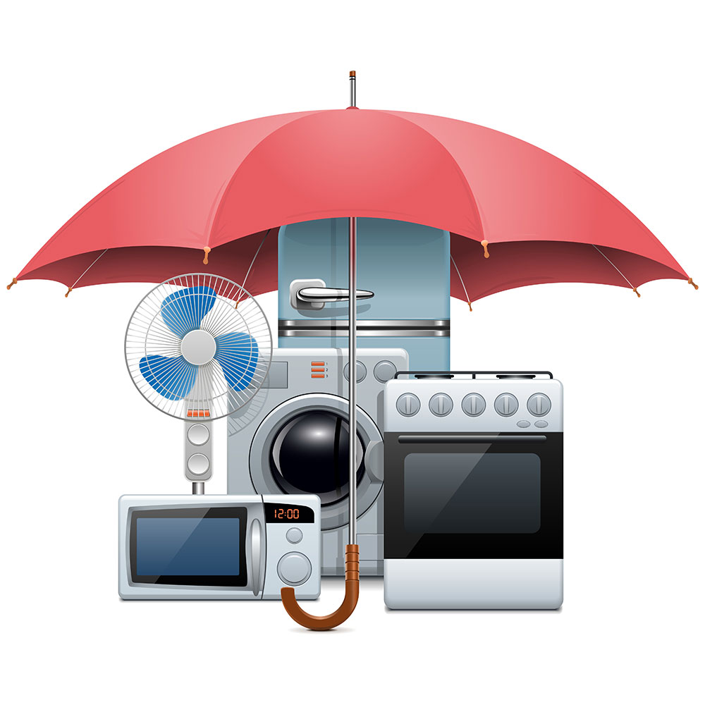A consumer has his appliances under warranty protection