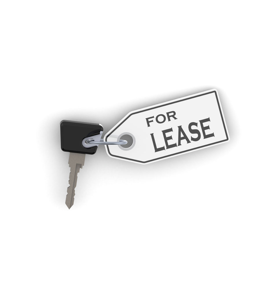 a picture of a car key with a for lease sign