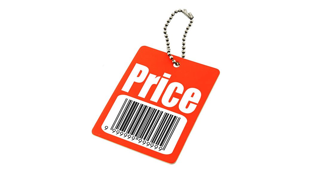a picture of a price tag with a barcode