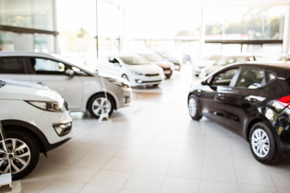 a consumer is going through the dealership searching for a new car