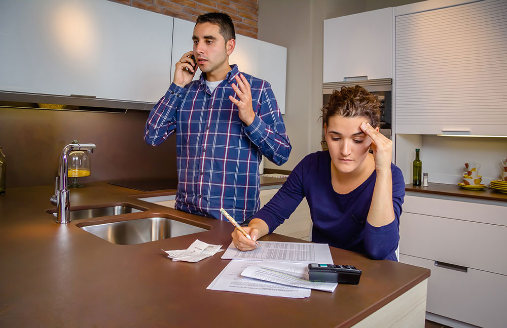 a few consumers going over their credit card bills