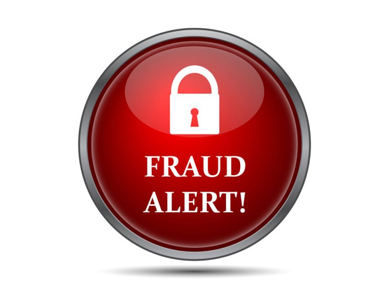 a picture of a fraud alert button