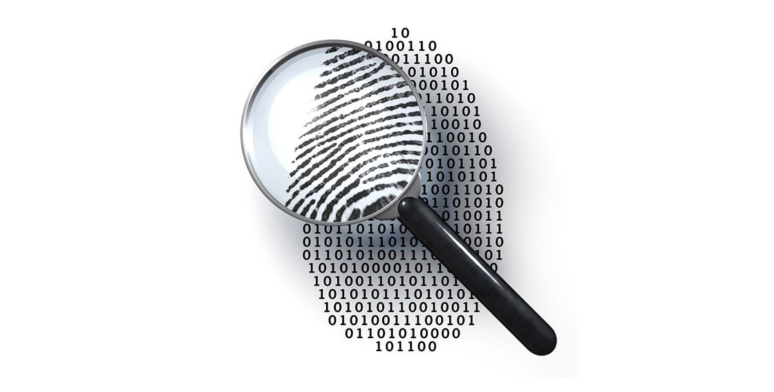 a picture of magnifying glass checking you fingerprint