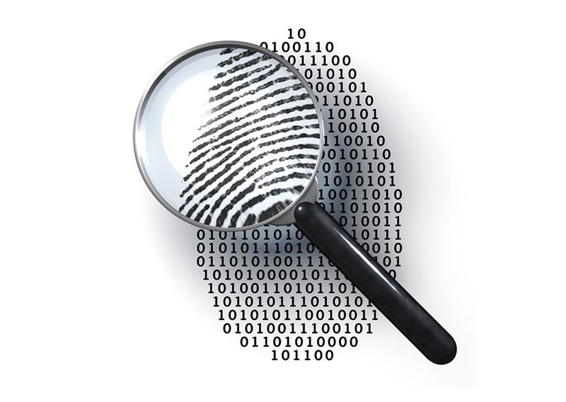 a picture of magnifying glass checking you fingerprint