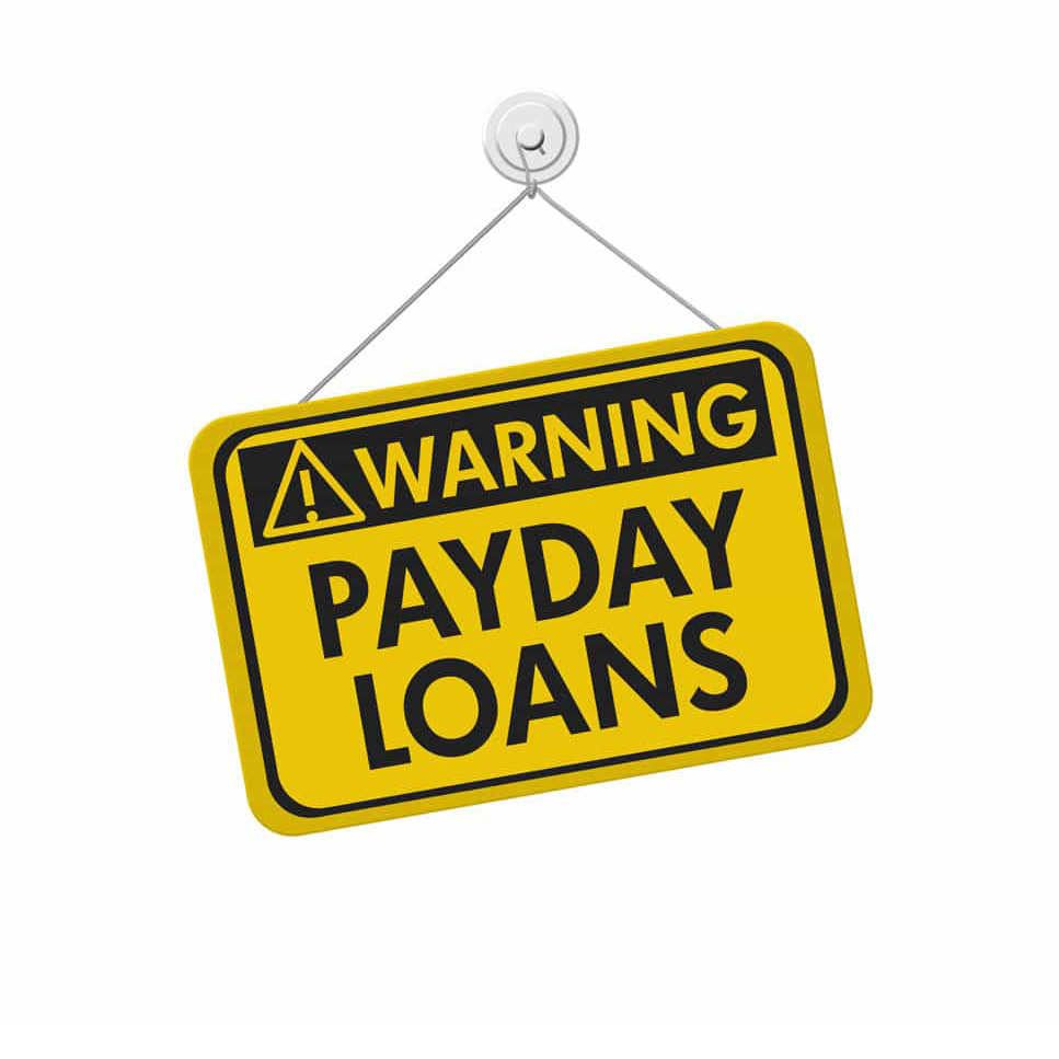 Sign: Warning, payday loans