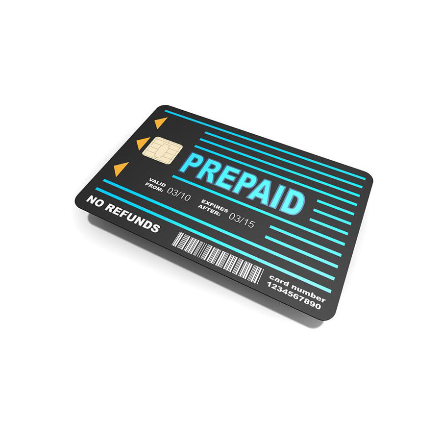 A prepaid credit card.