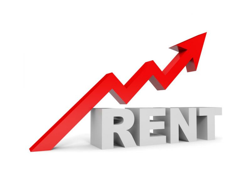 a picture of rent increasing