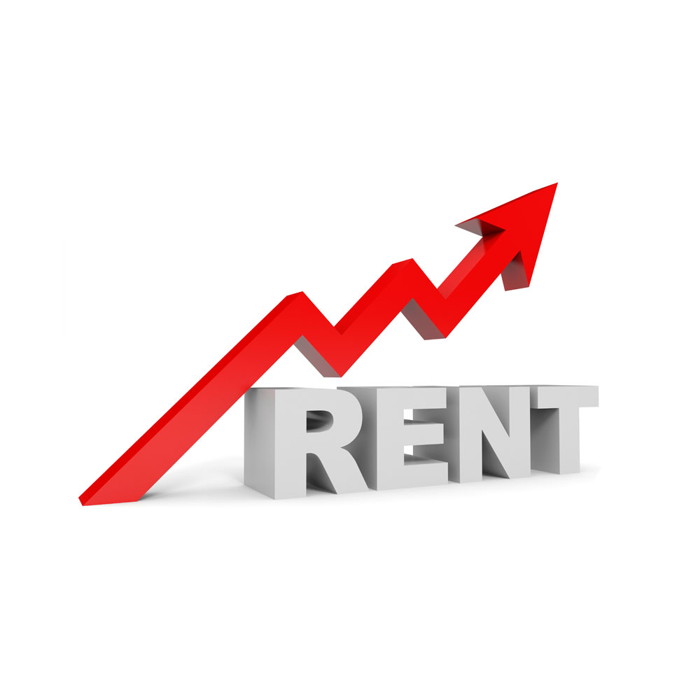 a picture of rent increasing