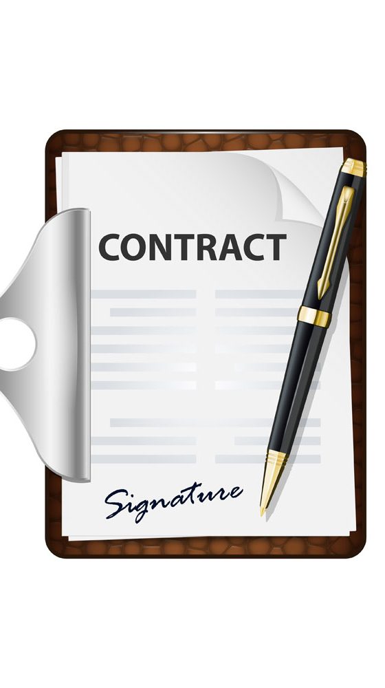 a picture of a signed contract