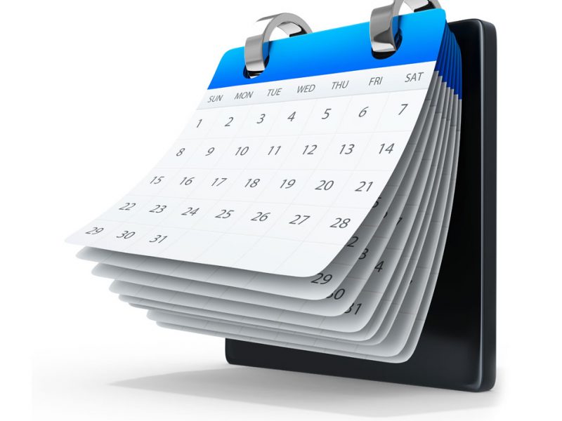 a picture of a calendar indicating a motion to vacate