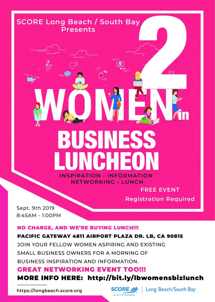 Flyer for SCORE Women in Business Luncheon