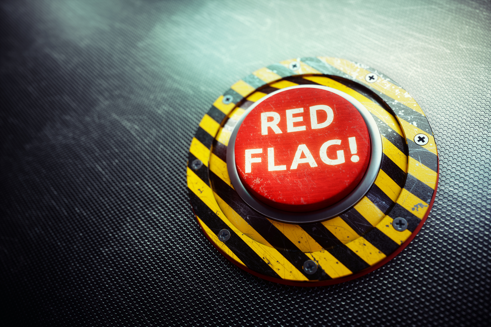 Button with "Red Flag!" printed on it