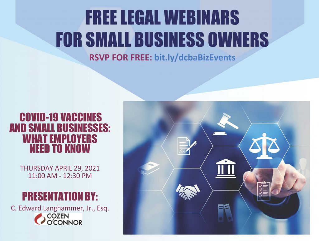Small business legal event flyer