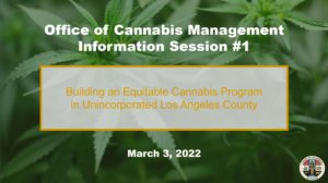 Office of Cannabis Management Session cover page