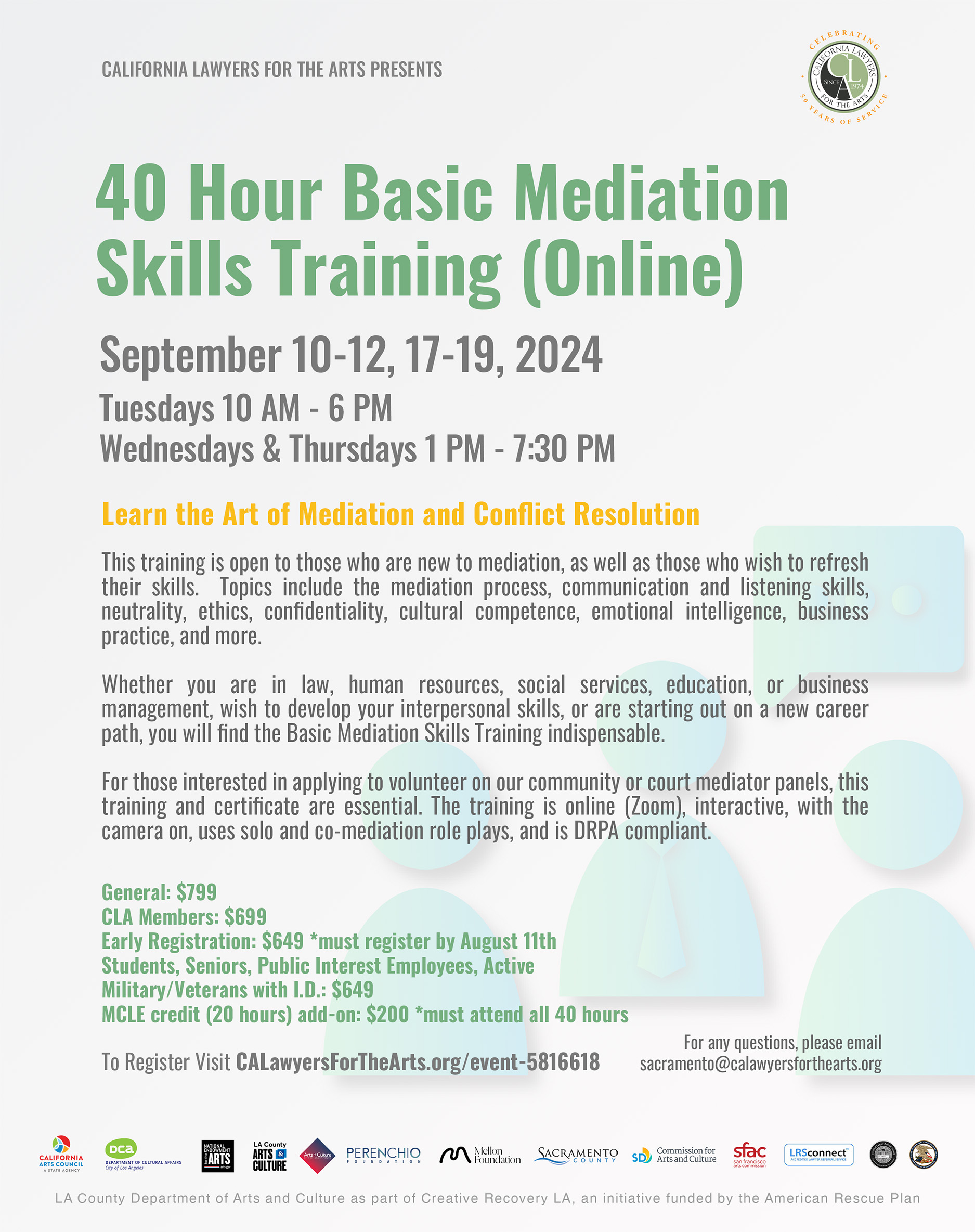 40 Hour Basic Mediation Skills Training