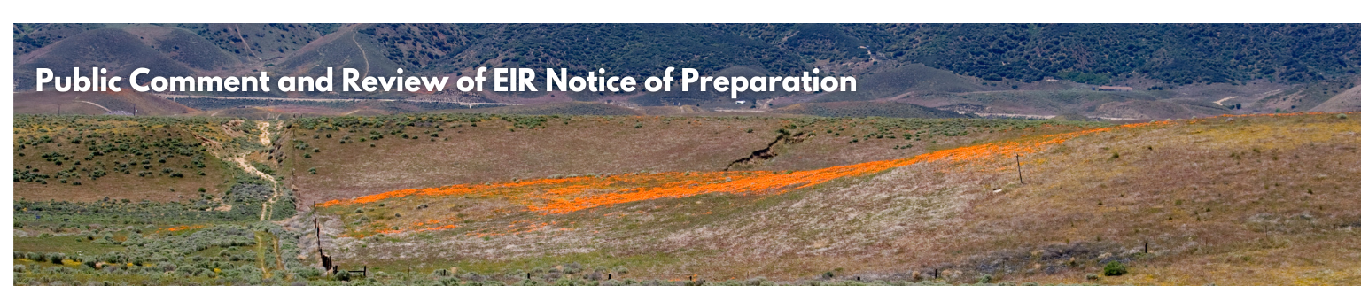 Public Comment and Review of EIR Notice of Preparation 1