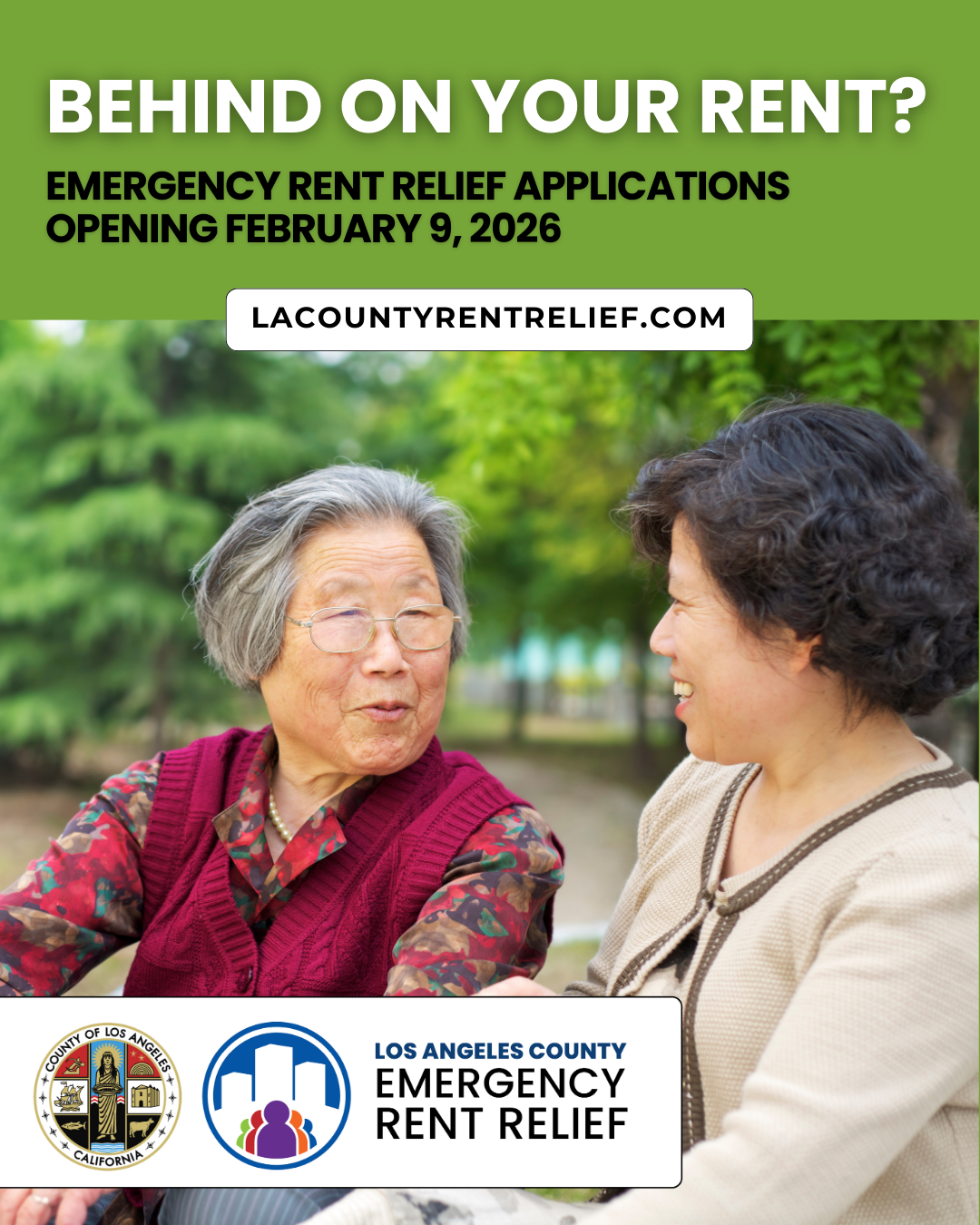 Behind on Your Rent? Emergency Rent Relief Social Media Sample Immage